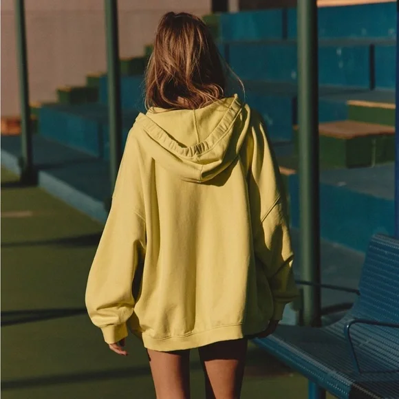 Free People Movement Best Of Logo Hoodie - Sour Citrus Combo - Picture 2 of 9
